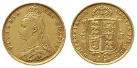 1/2 funta 1887, Londyn, złoto 3.99 g