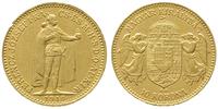 10 koron 1910 / KB, Kremnica, złoto 3.38 g