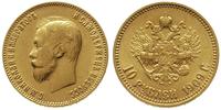 10 rubli 1909/EB, Petersburg, złoto 8.59 g