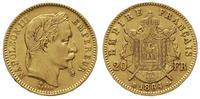 20 franków 1864 / BB, Strasbourg, złoto 6.42 g