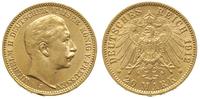 20 marek 1912 J, Hamburg, złoto 7.96 g, rzadkie,