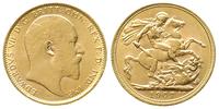 funt 1907/M, Melbourne, złoto 7.97 g, piękne, Fr