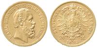 20 marek 1873/F, Stuttgart, złoto 7.94 g, Jaeger
