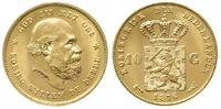 10 guldenów 1876, Utrecht, złoto 6.73 g, piękne,