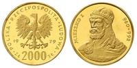 2.000 złotych 1979, Mieszko I, złoto 8.03 g, pię
