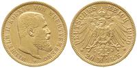 20 marek 1900/F, Stuttgart, złoto 7.91 g, ładne,
