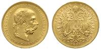20 koron 1897, Wiedeń, złoto 6.77 g, piękne, KM 