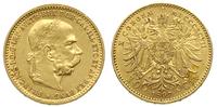 10 koron 1897, Wiedeń, złoto 3.37 g, piękne, KM 