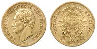 10 marek 1872, Drezno, złoto 3.95 g, Jaeger 257