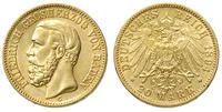 20 marek 1894, Karlsruhe, złoto 7.91 g, Jaeger 1