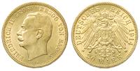 20 marek 1914, Karlsruhe, złoto 7.95 g, Jaeger 1