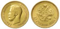 10 rubli 1899/AG, Petersburg, złoto 8.60 g, pięk