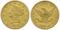 10 dolarów 1847, złoto 16.68 g