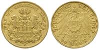 20 marek 1899/J, Hamburg, złoto 7.92 g, J. 212