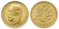 5 rubli 1904/AP, złoto 4.30 g, piękne, Kazakov 2