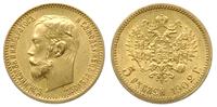 5 rubli 1902, Petersburg, złoto 4.30 g, Kazakov 