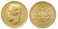 5 rubli 1904, Petersburg, złoto 4.29 g, Kazakov 