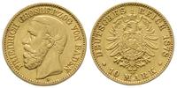 10 marek 1878 / G, Karlsruhe, złoto 3.92 g, Jaeg