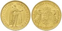 10 koron 1911/KB, Kremnica, złoto 3.38 g