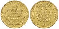 20 marek 1878/J, Hamburg, złoto 7.94 g, Jaeger 2
