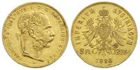 8 florenów = 20 forintów 1880, Wiedeń, złoto 6.4