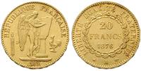 20 franków 1876 / A, Paryż, złoto 6.42 g, Friedb