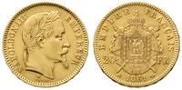 20 franków 1861/A, Paryż, złoto 6.44 g
