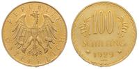 100 szylingów 1929, Wiedeń, złoto 23.48 g, monet