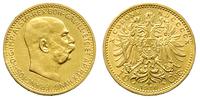 10 koron 1909, typ "Schwartz", złoto 3.37 g, bar