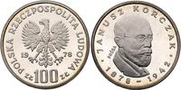 100 złotych 1978 , PRÓBA - JANUSZ KORCZAK, srebr