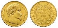 20 franków 1856/A, Paryż, złoto 6.42 g, Gadoury 