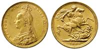 1 funt 1889/M, Melbourne, złoto 7.97 g