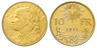 10 franków 1911/B, Berno, złoto 3.22 g, rzadki r