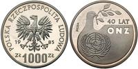 1.000 złotych 1985, PRÓBA, 40 LAT ONZ, srebro 16