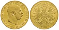 100 koron 1913, Wiedeń, złoto 33.84 g, Friedberg