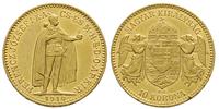 10 koron 1910, Kremnica, złoto 3.36 g, piękne, F