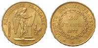 20 franków 1877 A, Paryż, złoto 6.45 g