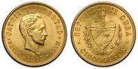 5 pesos 1915, złoto 8.34 g, piękne, KM. 4