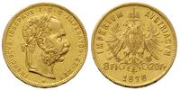 8 florenów=20 franków 1876, Wiedeń, złoto 6.45 g
