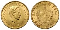 5 pesos 1916, złoto 8.36 g, piękne, KM. 4
