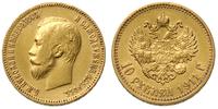 10 rubli 1911/ЭБ, Petersburg, złoto 8.57 g, Kaza