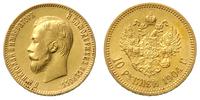 10 rubli 1904/AP, Petersburg, złoto 8.59 g, Kaza