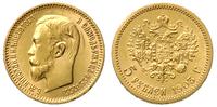5 rubli 1903/AP, Petersburg, złoto 4.28 g, Kazak