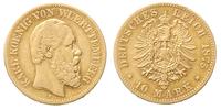10 marek 1875, Stuttgart, złoto 3.90 g, Jaeger 2