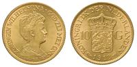 10 guldenów 1912, Utrecht, złoto 6.72 g, piękne,