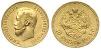 10 rubli 1903/АР, Petersburg, złoto 8,59 g, Kaza