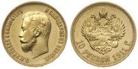 10 rubli 1911/ЭБ, Petersburg, złoto 8,59,g, Kaza
