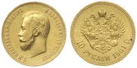 10 rubli  1901/FZ, Petersburg, złoto 8.59 g