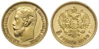 5 rubli 1899/FZ, Petersburg, złoto 4.30 g