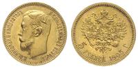 5 rubli 1903 / AP, Petersburg, złoto 4.30 g, pię